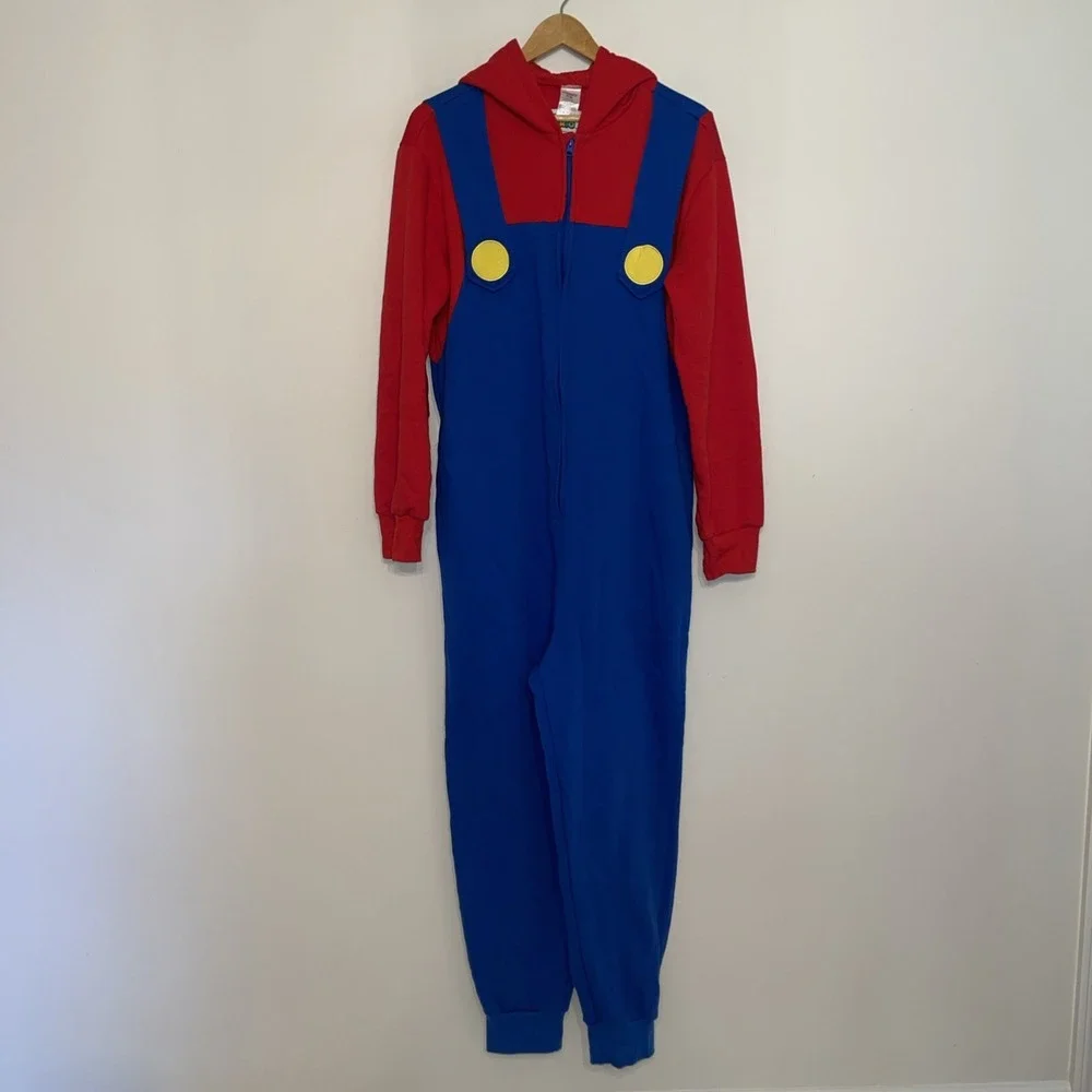 Nintendo Super Mario Bros OppoSuits Red Blue Costume Union JumpSuit Men's S/M